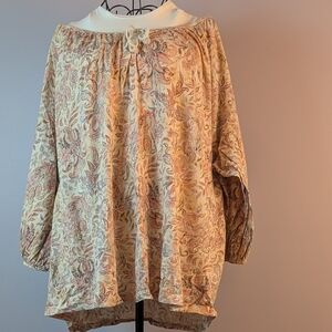 Ralph Lauren Paisley Blouse - Cream and Brown